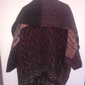 Woven fringed coat Sz Med.